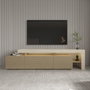 Hanah Home Soporte para TV Beliz - Travertino, Warm Oak